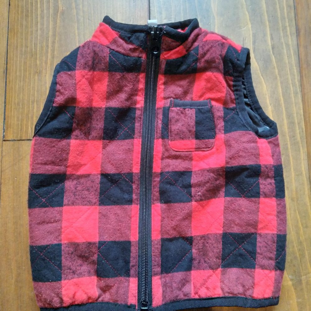 Crown & Ivy Baby 12m Buffalo Print Vest